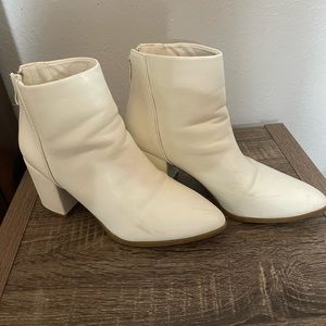 White ankle Booties